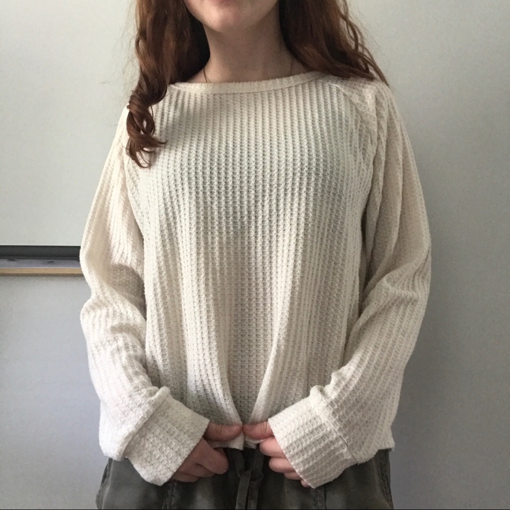 forever 21 white sweater